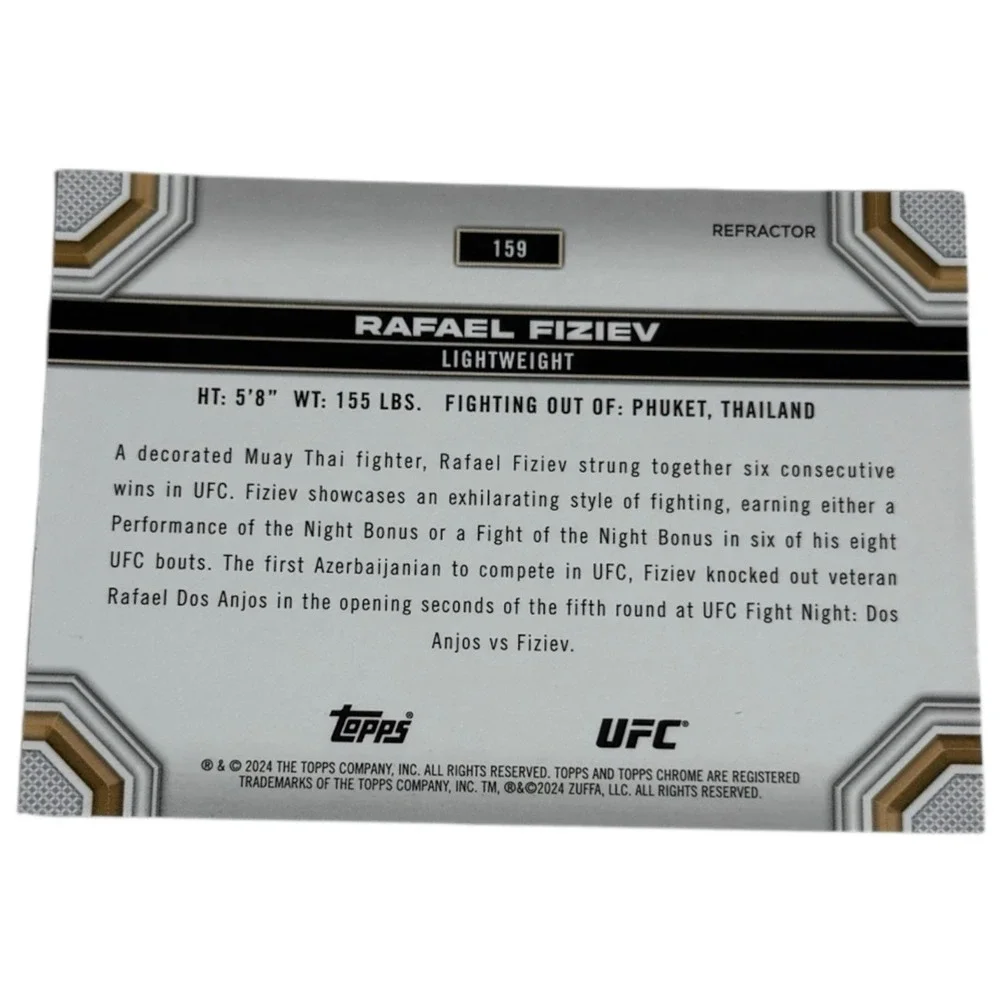 2024 Topps Chrome UFC #159 Rafael Fiziev Refractor‎
